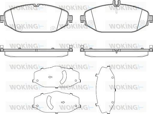 Woking P17183.00 - Комплект гальмівних накладок, дискове гальмо autodetail.com.ua