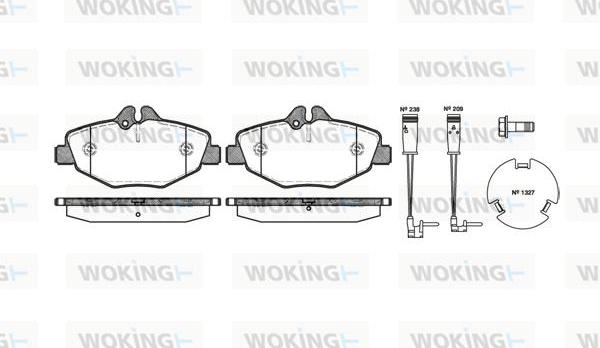Woking P8903.02 - Комплект гальмівних накладок, дискове гальмо autodetail.com.ua