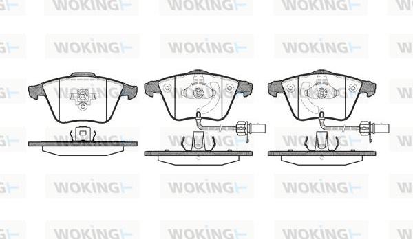 Woking P8643.12 - Комплект гальмівних накладок, дискове гальмо autodetail.com.ua