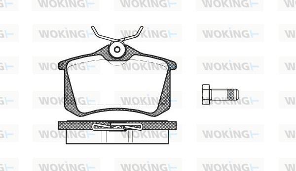 Woking P3633.01 - Комплект гальмівних накладок, дискове гальмо autodetail.com.ua
