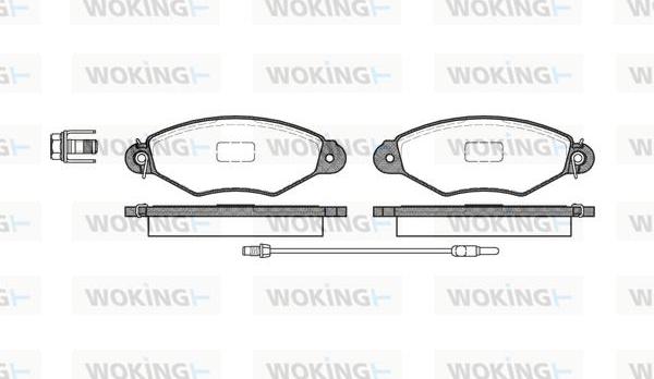 Woking P7433.01 - Комплект гальмівних накладок, дискове гальмо autodetail.com.ua