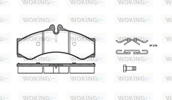 Woking P7143.00 - Комплект гальмівних накладок, дискове гальмо autodetail.com.ua