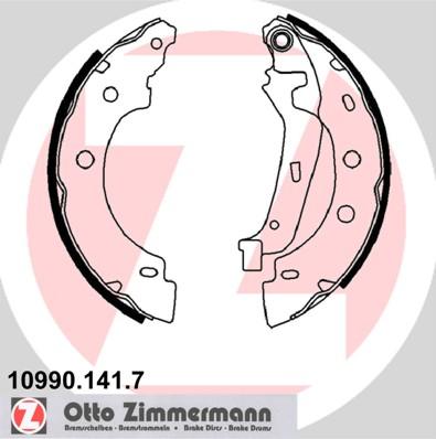 Zimmermann 10990.141.7 - Комплект гальмівних колодок autodetail.com.ua