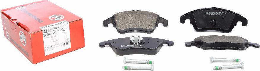 Zimmermann 24310.190.1 - Комплект гальмівних накладок, дискове гальмо autodetail.com.ua