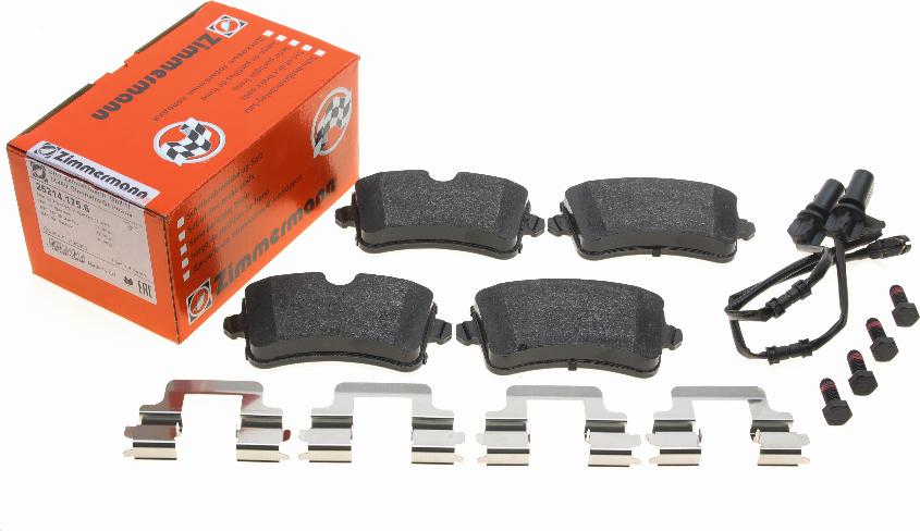 Zimmermann 25214.175.6 - Комплект гальмівних накладок, дискове гальмо autodetail.com.ua