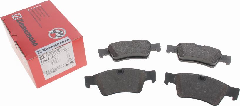 Zimmermann 23924.180.1 - Комплект гальмівних накладок, дискове гальмо autodetail.com.ua