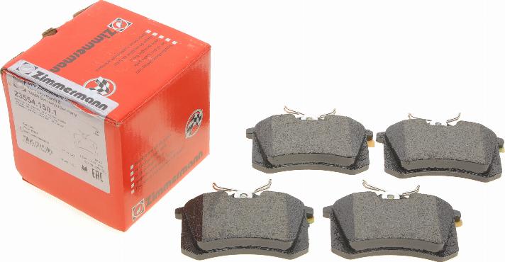 Zimmermann 23554.150.1 - Комплект гальмівних накладок, дискове гальмо autodetail.com.ua