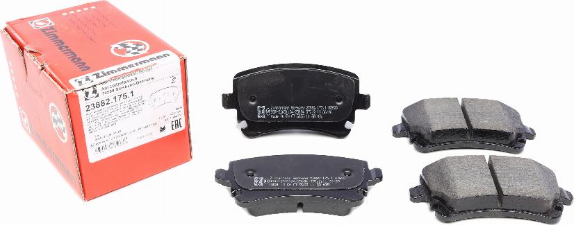 Zimmermann 23882.175.1 - Комплект гальмівних накладок, дискове гальмо autodetail.com.ua