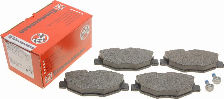Zimmermann 23743.200.1 - Комплект гальмівних накладок, дискове гальмо autodetail.com.ua