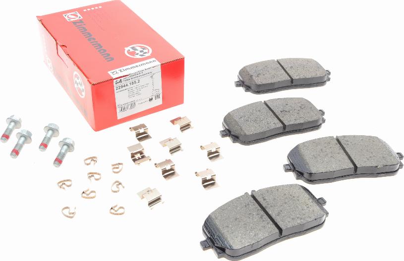 Zimmermann 22944.185.2 - Комплект гальмівних накладок, дискове гальмо autodetail.com.ua