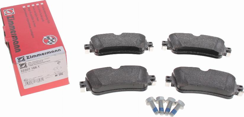 Zimmermann 22307.168.1 - Комплект гальмівних накладок, дискове гальмо autodetail.com.ua