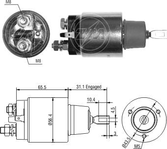 ZM ZM-975 - Магнітний перемикач, стартер autodetail.com.ua