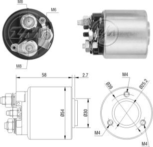 ZM ZM-591 - Магнітний перемикач, стартер autodetail.com.ua