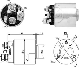 ZM ZM5495 - Магнітний перемикач, стартер autodetail.com.ua