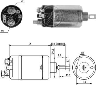 ZM ZM522 - Магнітний перемикач, стартер autodetail.com.ua