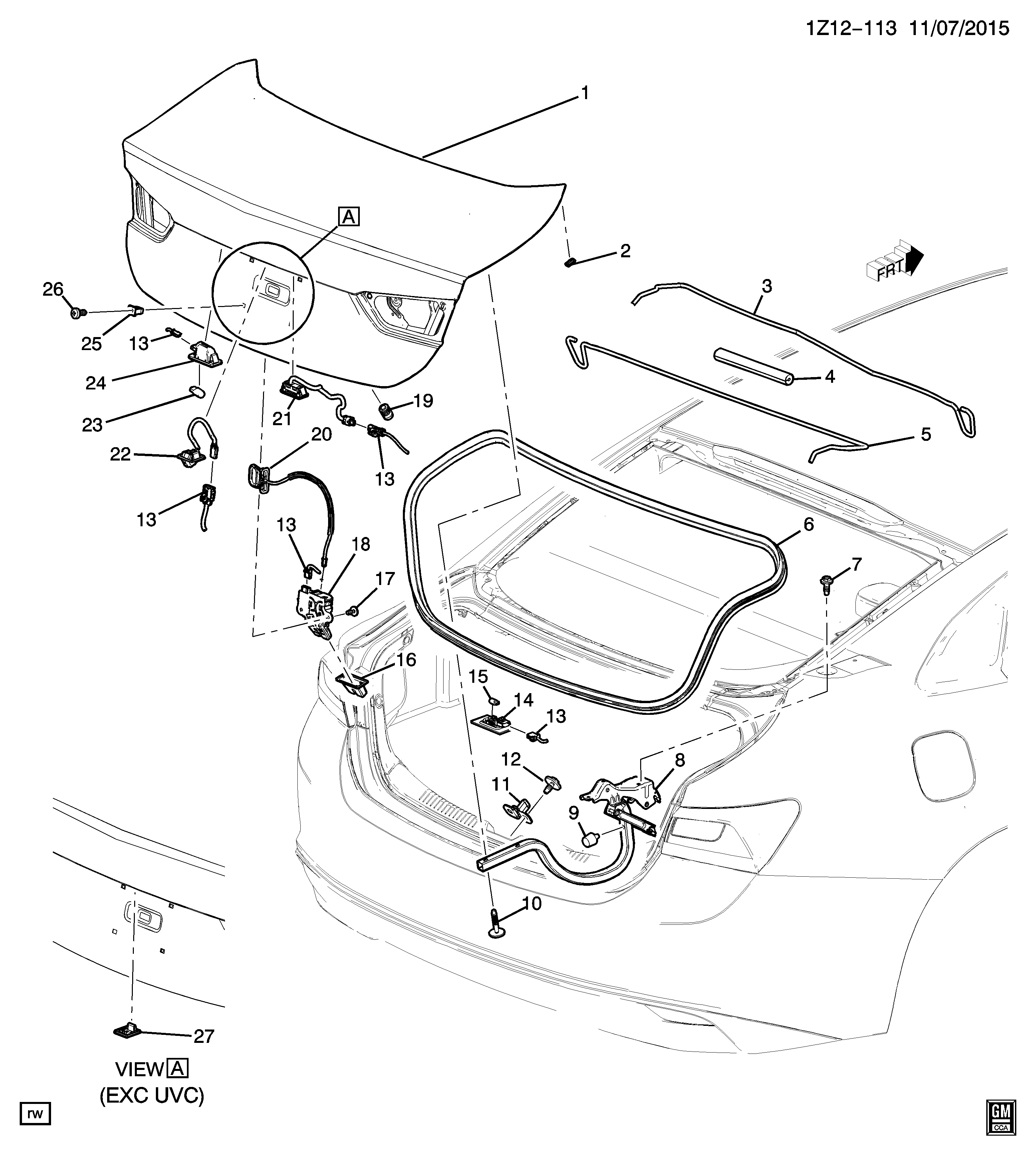 General Motors 84119589 - ROD,R/CMPT LID HGE TORQ autodetail.com.ua