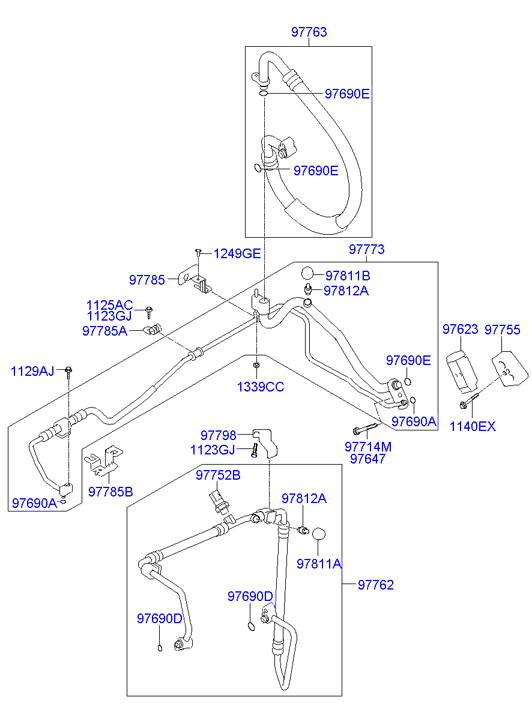 KIA-HYUNDAI 97690-34310 - Ущільнювальне кільце, трубопровід кондиціонера повітря autodetail.com.ua