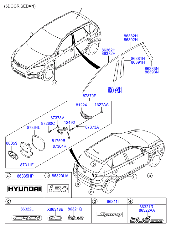 KIA-HYUNDAI 86335H1020 - Емблема на кришці багажника autodetail.com.ua