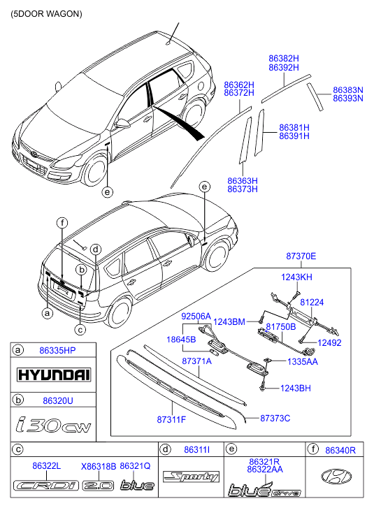 KIA-HYUNDAI 86335H1020 - Емблема на кришці багажника autodetail.com.ua