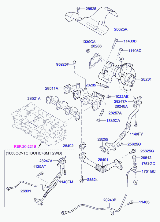 KIA-HYUNDAI 282852A700 - Ущільнення, компресор autodetail.com.ua