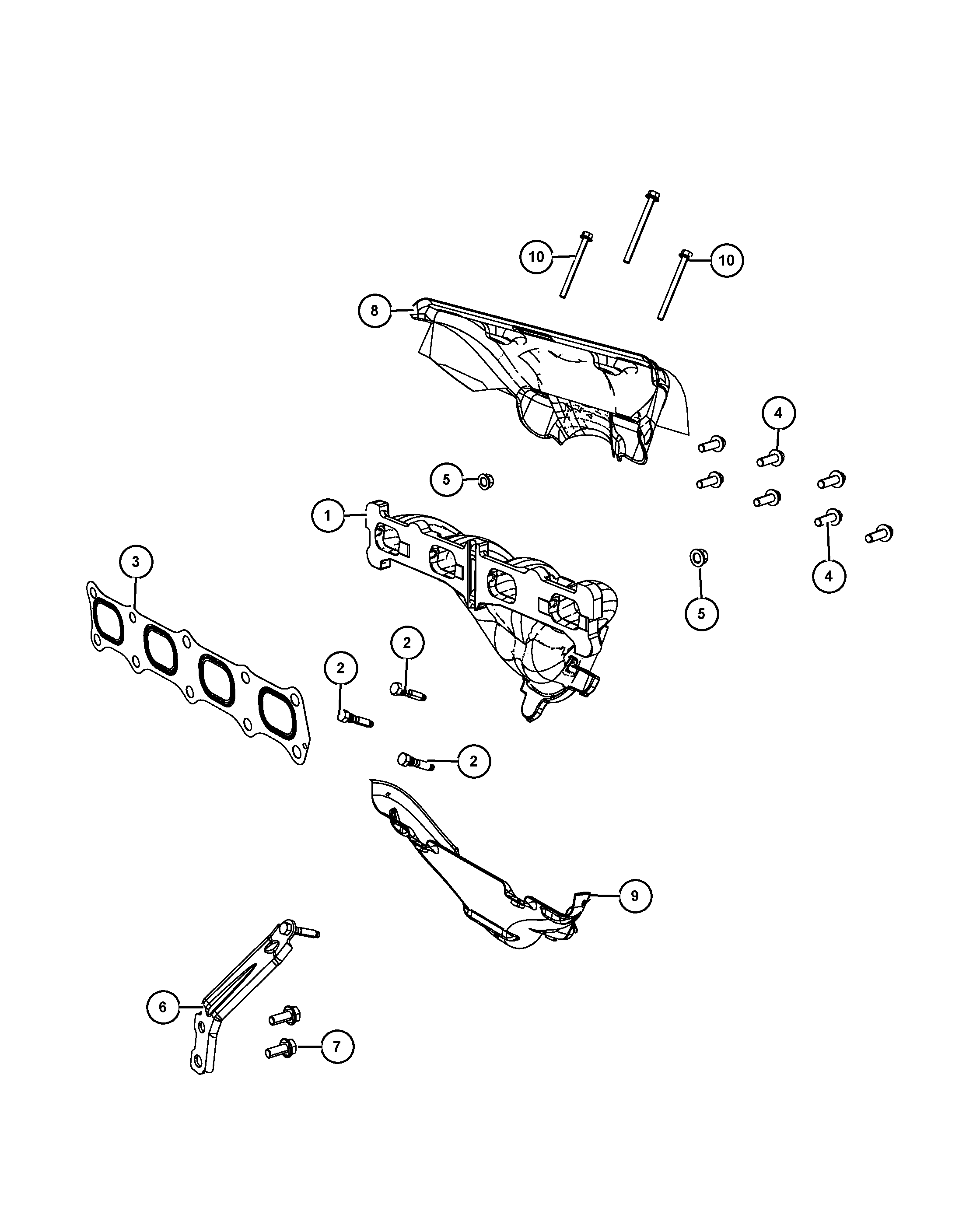 MOPAR PARTS 1555 A185 - GASKET,EXHAUST MANIFOLD autodetail.com.ua