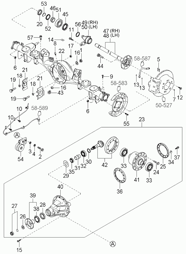 KIA-HYUNDAI 0K71027238 - Ущільнювальне кільце вала, диференціал autodetail.com.ua