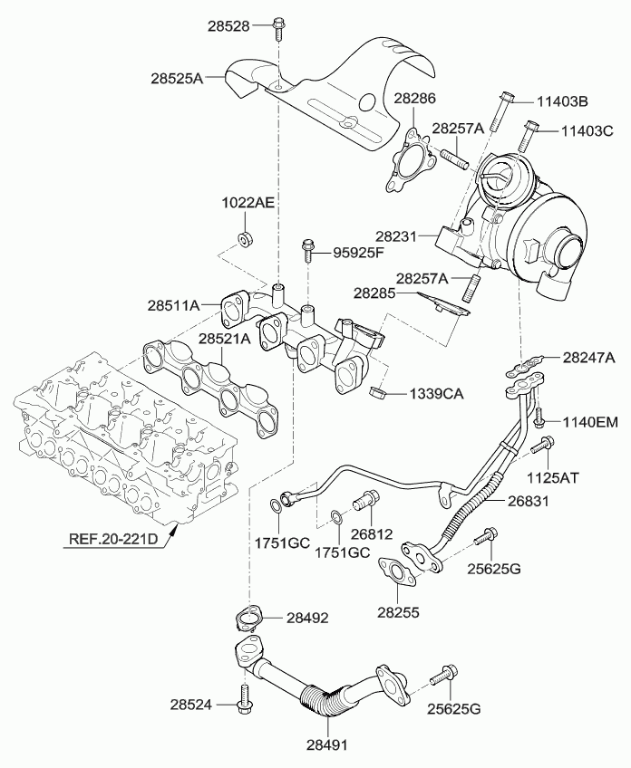 KIA-HYUNDAI 282852A700 - Ущільнення, компресор autodetail.com.ua
