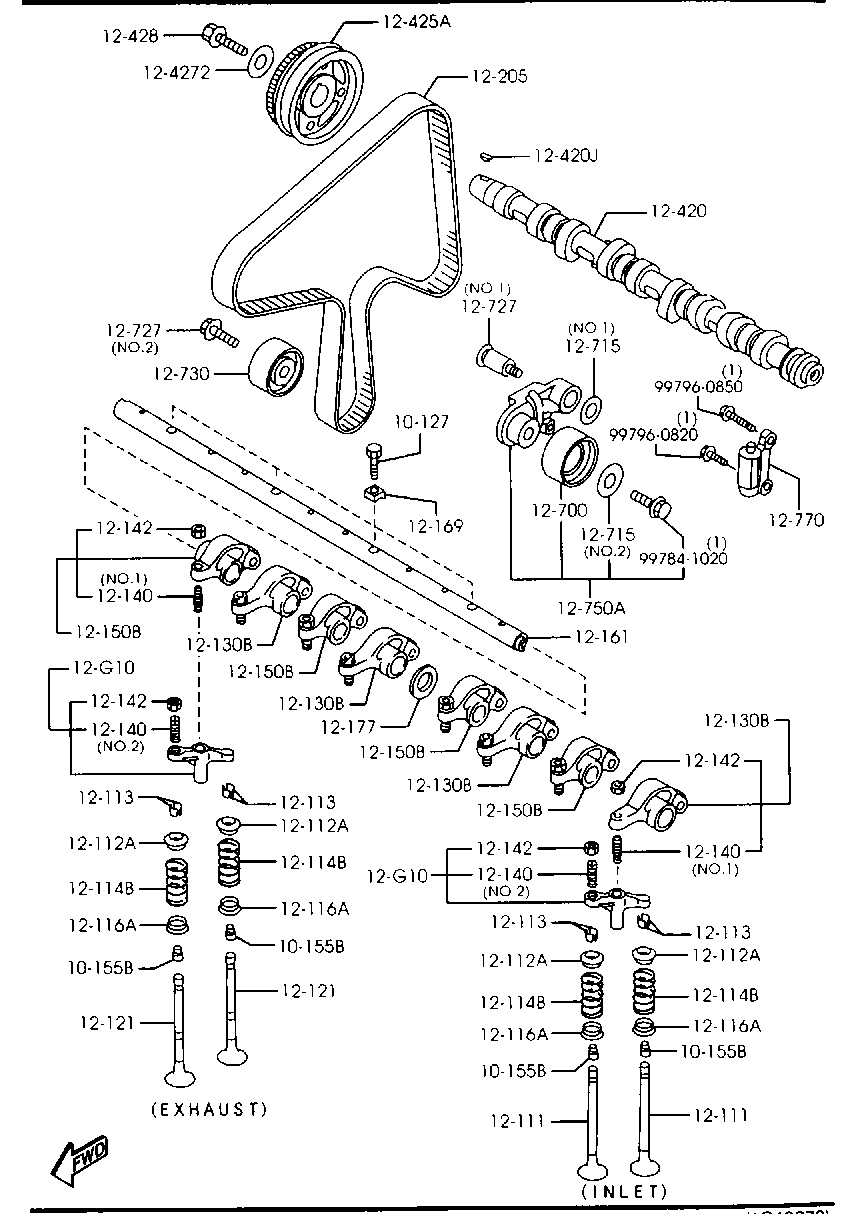 MAZDA RF2A-12-730 - Відвідний/напрямний ролик, зубчастий ремінь autodetail.com.ua