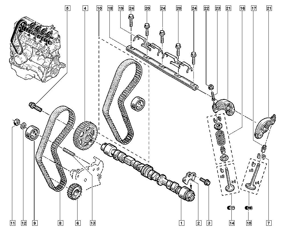 GATES K015473XS - Комплект зубчастих ременів autodetail.com.ua