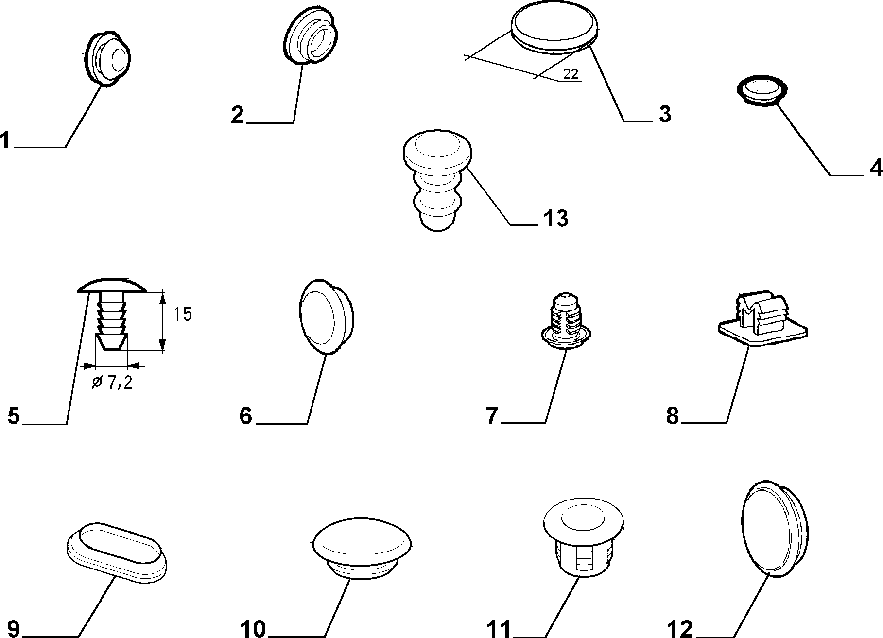 MOPAR PARTS 46435285 - BUTTON autodetail.com.ua