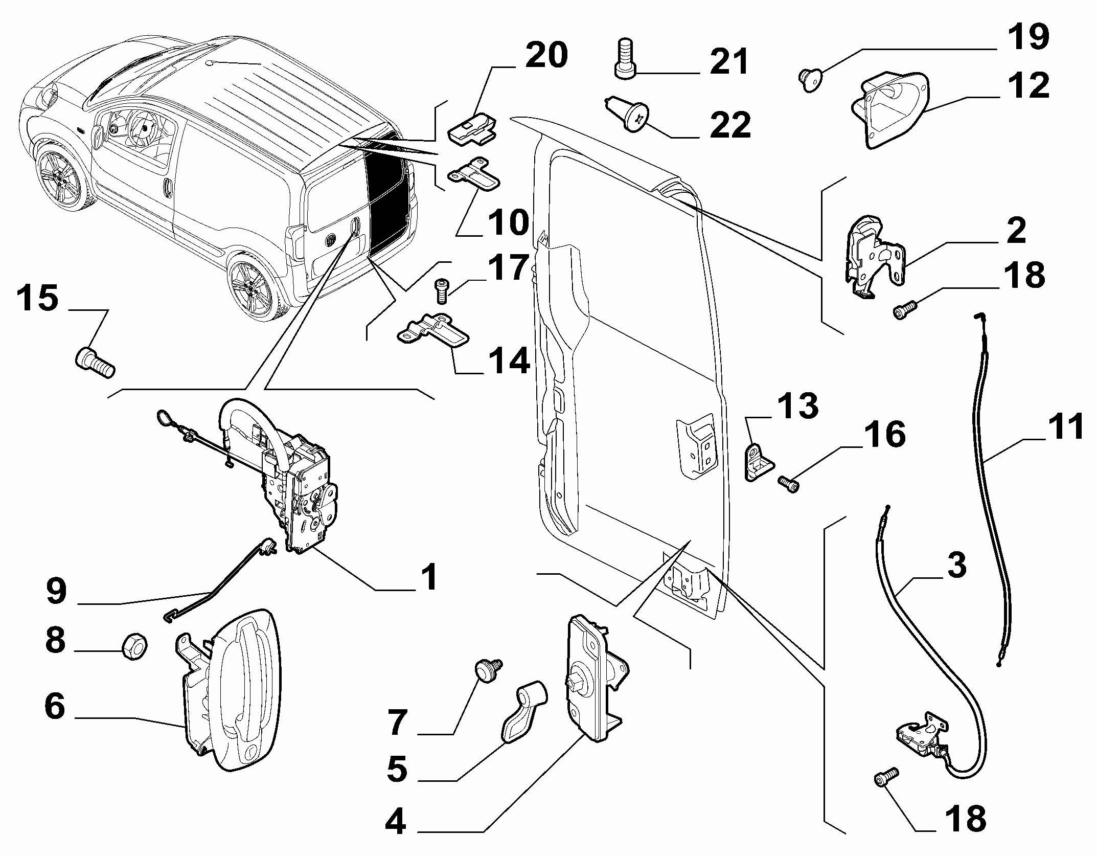 MOPAR PARTS 1356490080 - LOCK RH autodetail.com.ua